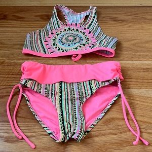 neon girls' bikini from justice